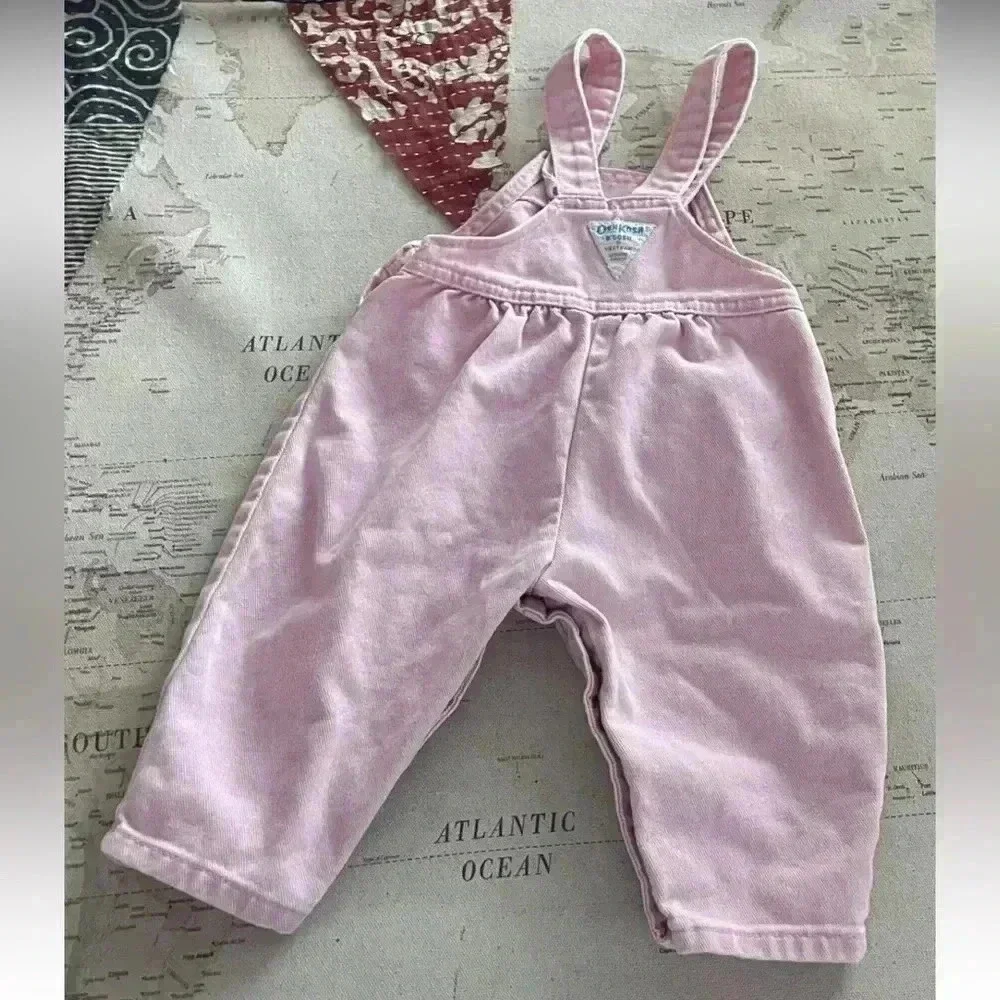 Oshkosh 12mo VTG Pink Denim Overall